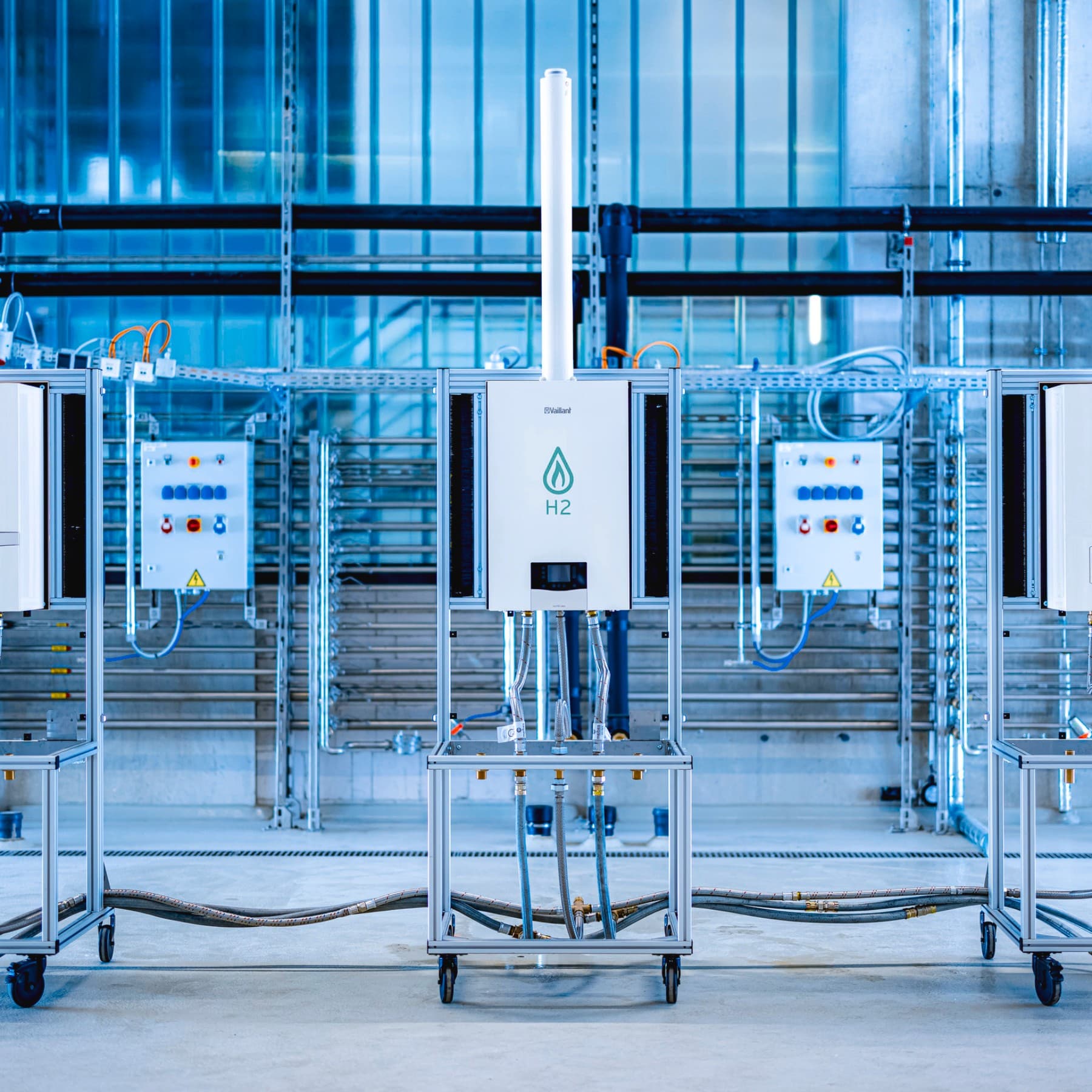 Vaillant vodíkový kotel v testovacím centru
