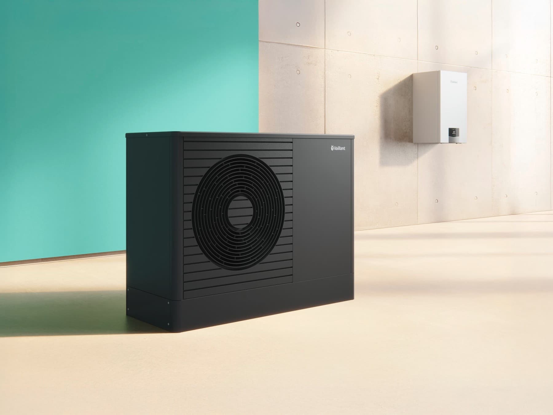 Hybridní topný systém s tepelným čerpadlem aroTHERM plus a plynovým kondenzačním kotlem ecoTEC plus