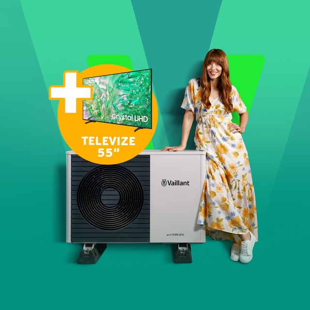 Tepelné čerpadlo a televize ZDARMA v rámci letní akce Vaillant