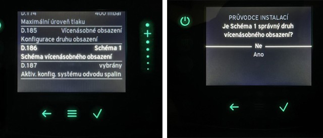 Obr. 5 Nastavení v diagnostice kotle